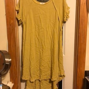 Rustic Yellow High/low Dress
